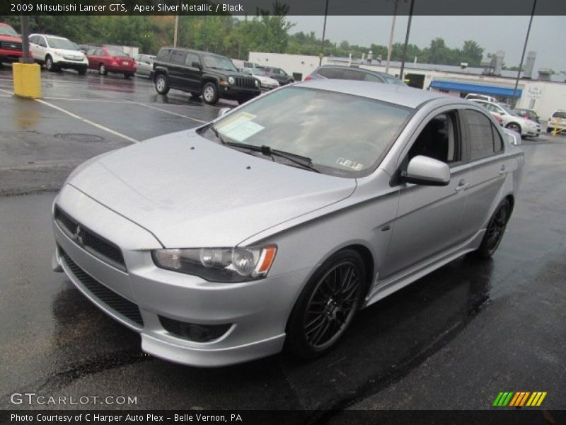 Apex Silver Metallic / Black 2009 Mitsubishi Lancer GTS
