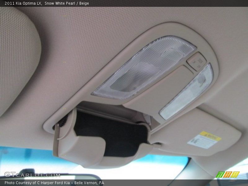 Snow White Pearl / Beige 2011 Kia Optima LX