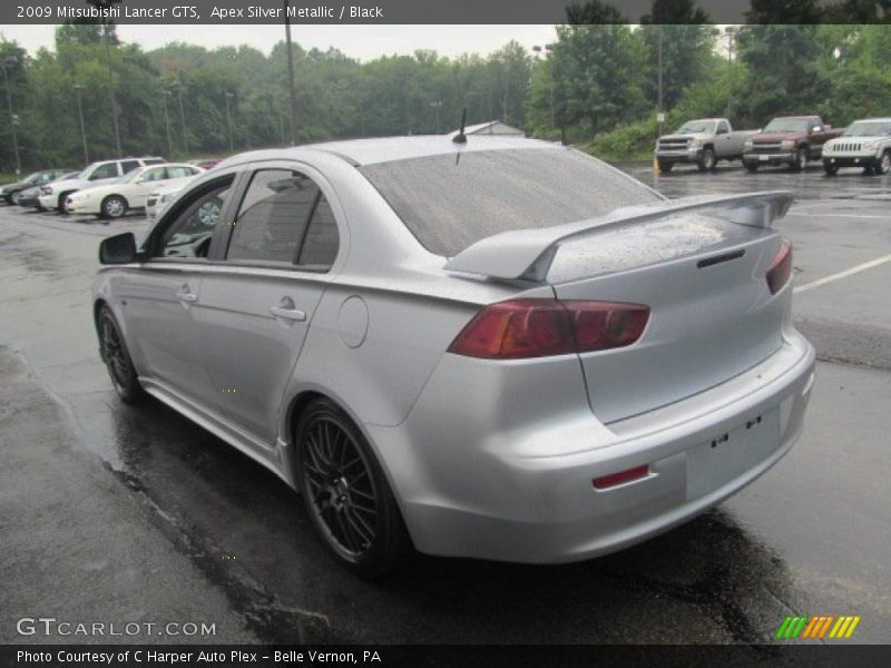 Apex Silver Metallic / Black 2009 Mitsubishi Lancer GTS