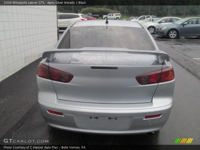 Apex Silver Metallic / Black 2009 Mitsubishi Lancer GTS