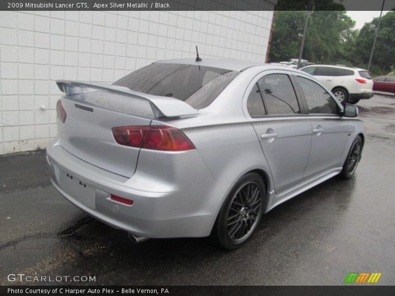 Apex Silver Metallic / Black 2009 Mitsubishi Lancer GTS