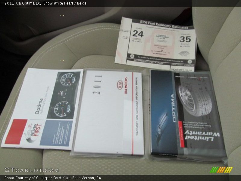 Snow White Pearl / Beige 2011 Kia Optima LX