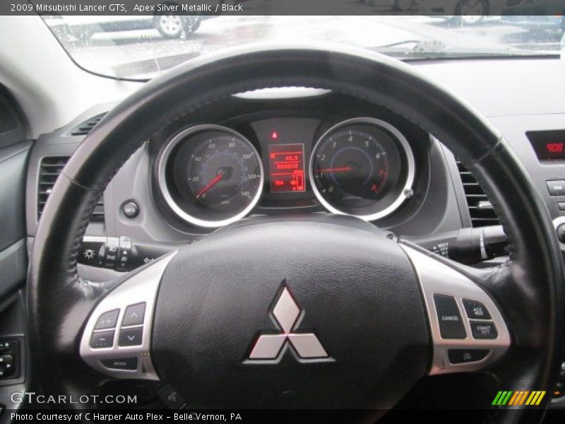 Apex Silver Metallic / Black 2009 Mitsubishi Lancer GTS