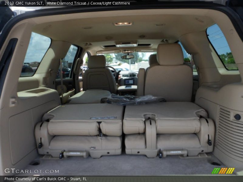 White Diamond Tricoat / Cocoa/Light Cashmere 2013 GMC Yukon SLT