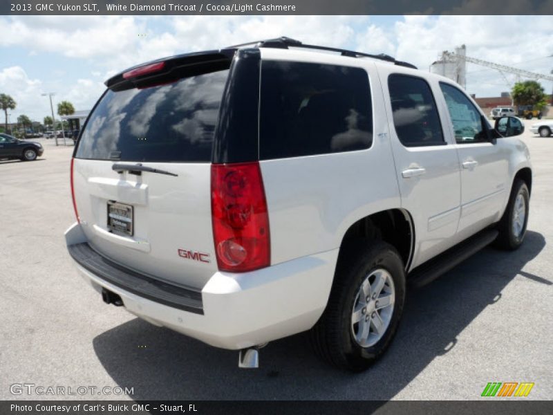 White Diamond Tricoat / Cocoa/Light Cashmere 2013 GMC Yukon SLT