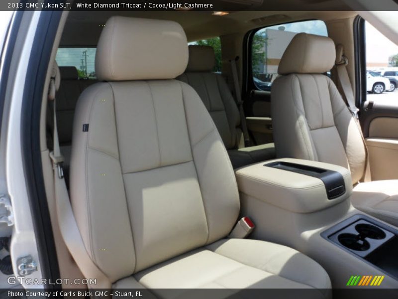 White Diamond Tricoat / Cocoa/Light Cashmere 2013 GMC Yukon SLT