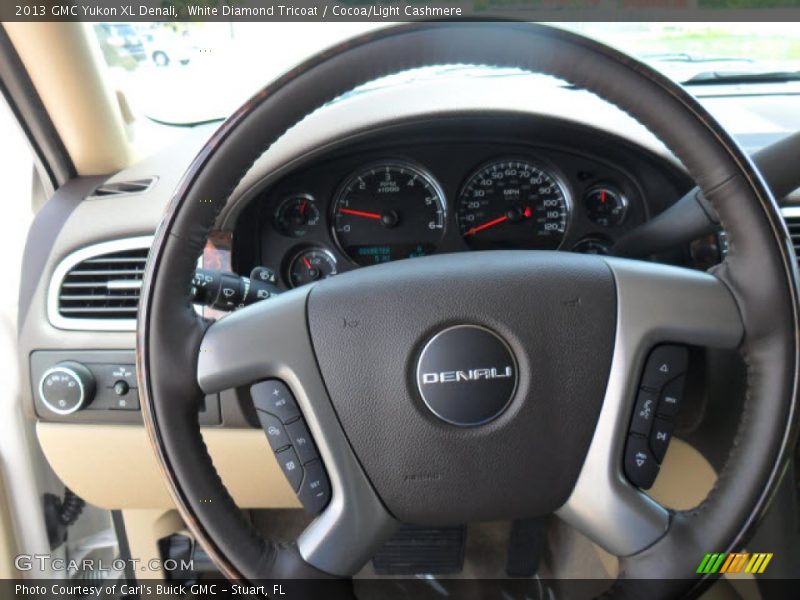 White Diamond Tricoat / Cocoa/Light Cashmere 2013 GMC Yukon XL Denali