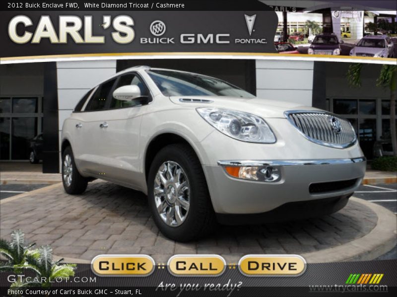 White Diamond Tricoat / Cashmere 2012 Buick Enclave FWD