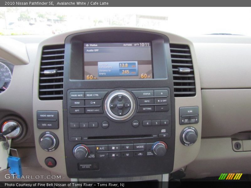 Avalanche White / Cafe Latte 2010 Nissan Pathfinder SE