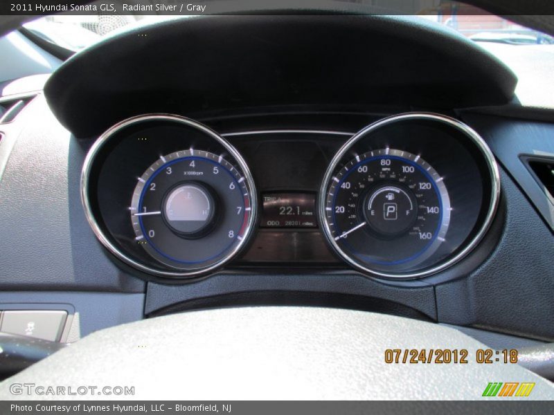 Radiant Silver / Gray 2011 Hyundai Sonata GLS