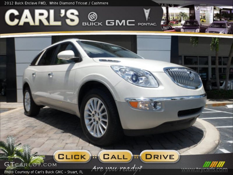 White Diamond Tricoat / Cashmere 2012 Buick Enclave FWD