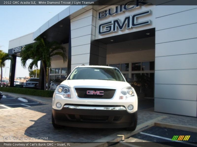 White Diamond Tricoat / Light Titanium 2012 GMC Acadia SLE