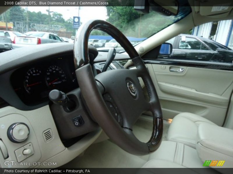 Blue Diamond Tricoat / Cashmere/Cocoa 2008 Cadillac DTS