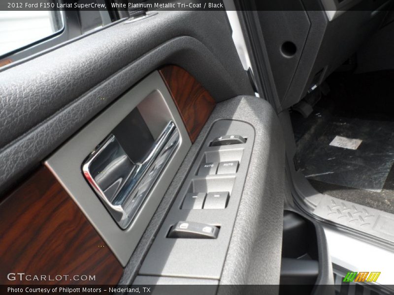 White Platinum Metallic Tri-Coat / Black 2012 Ford F150 Lariat SuperCrew