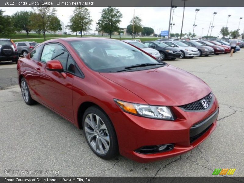 Crimson Pearl / Black 2012 Honda Civic Si Coupe