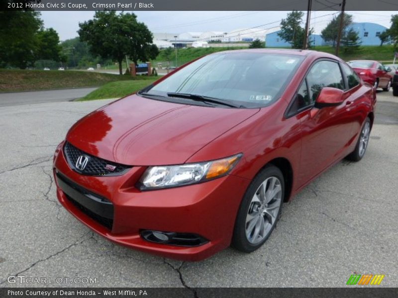 Crimson Pearl / Black 2012 Honda Civic Si Coupe