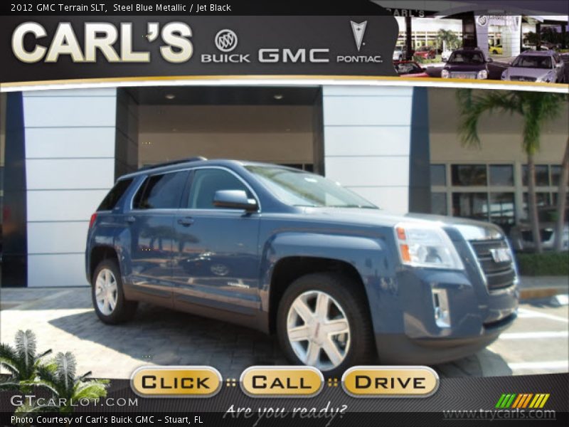Steel Blue Metallic / Jet Black 2012 GMC Terrain SLT