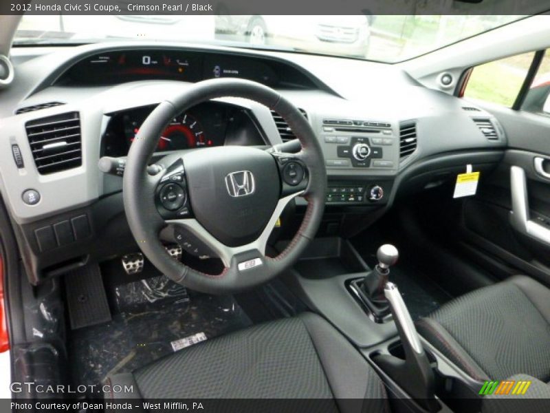 Crimson Pearl / Black 2012 Honda Civic Si Coupe