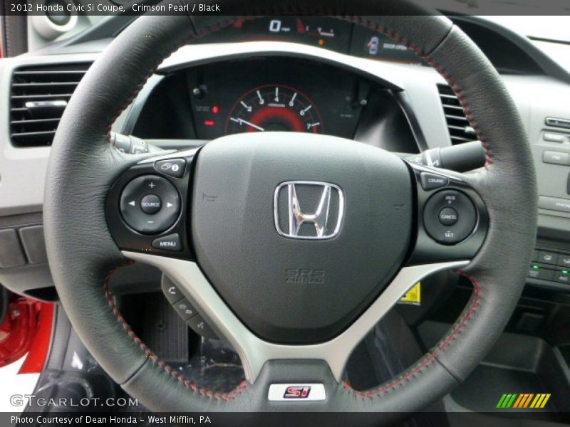 Crimson Pearl / Black 2012 Honda Civic Si Coupe
