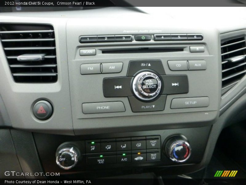 Crimson Pearl / Black 2012 Honda Civic Si Coupe