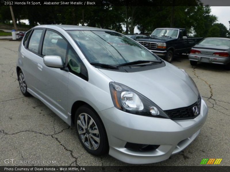 Alabaster Silver Metallic / Black 2012 Honda Fit Sport