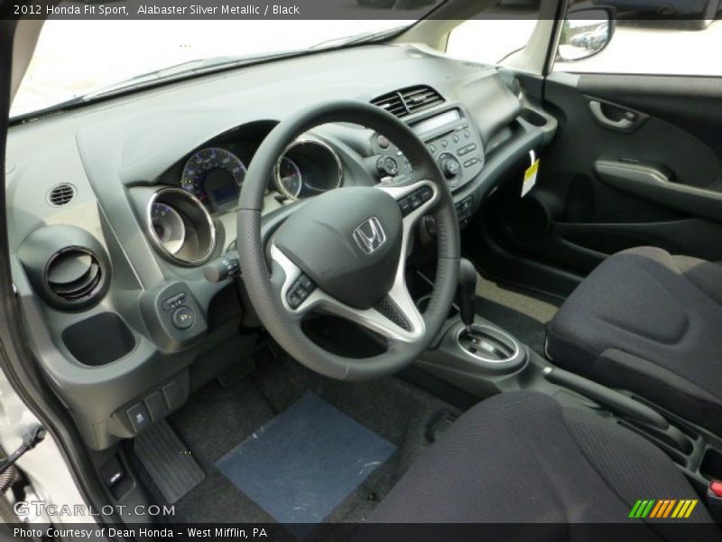 Alabaster Silver Metallic / Black 2012 Honda Fit Sport