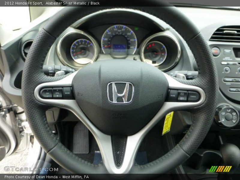 Alabaster Silver Metallic / Black 2012 Honda Fit Sport