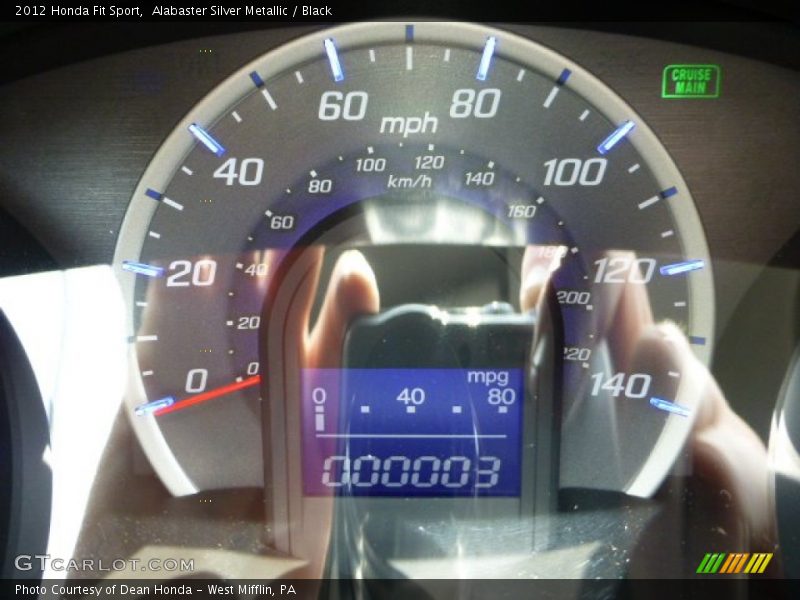 Alabaster Silver Metallic / Black 2012 Honda Fit Sport