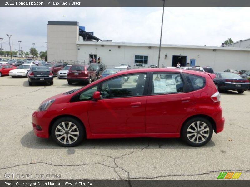 Milano Red / Black 2012 Honda Fit Sport