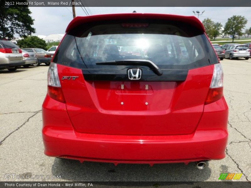 Milano Red / Black 2012 Honda Fit Sport