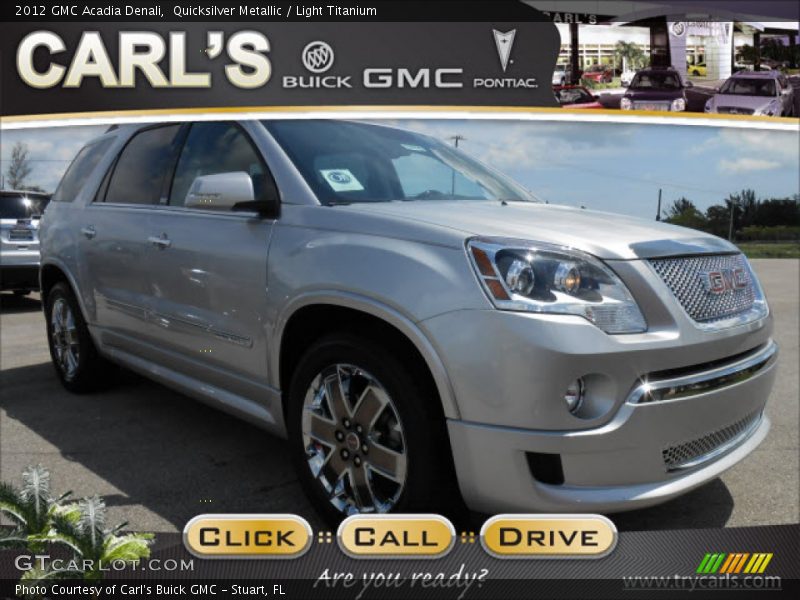 Quicksilver Metallic / Light Titanium 2012 GMC Acadia Denali