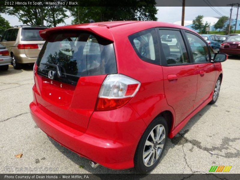 Milano Red / Black 2012 Honda Fit Sport