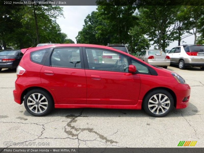 Milano Red / Black 2012 Honda Fit Sport