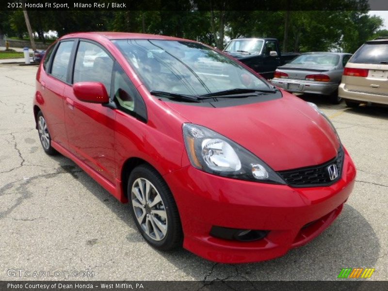 Milano Red / Black 2012 Honda Fit Sport