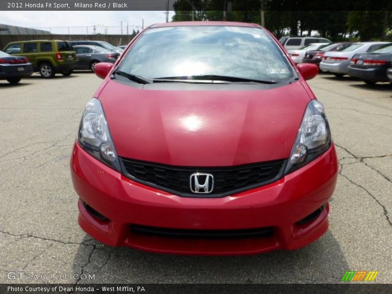 Milano Red / Black 2012 Honda Fit Sport