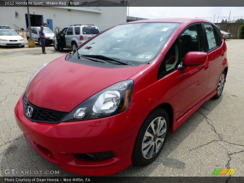 Milano Red / Black 2012 Honda Fit Sport