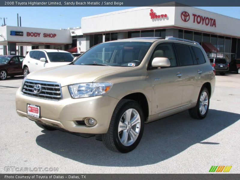 Sandy Beach Metallic / Sand Beige 2008 Toyota Highlander Limited