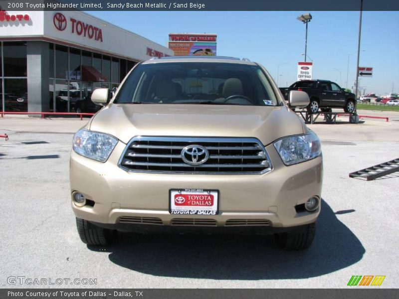 Sandy Beach Metallic / Sand Beige 2008 Toyota Highlander Limited