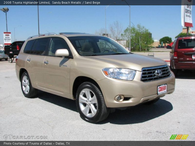 Sandy Beach Metallic / Sand Beige 2008 Toyota Highlander Limited