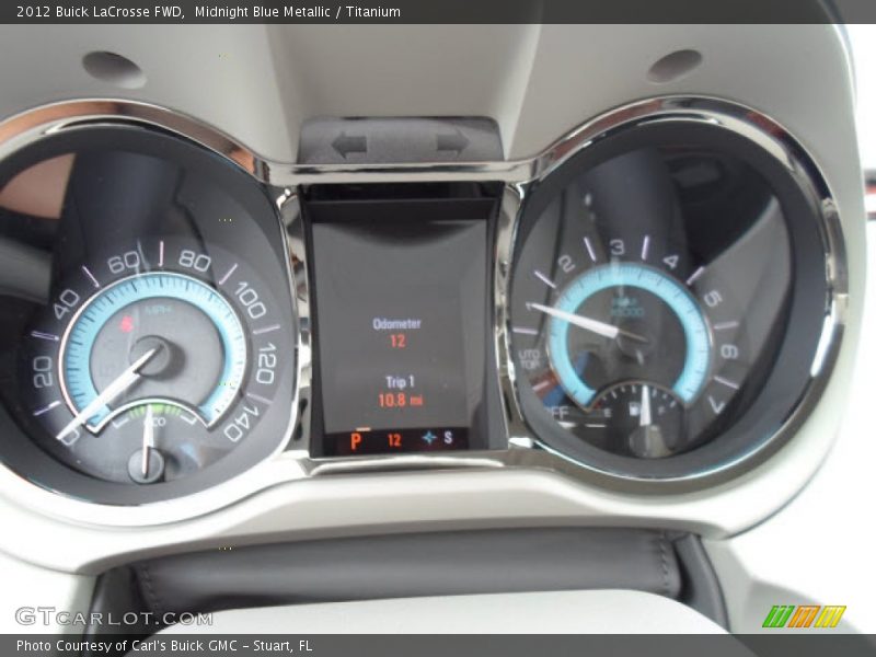 Midnight Blue Metallic / Titanium 2012 Buick LaCrosse FWD