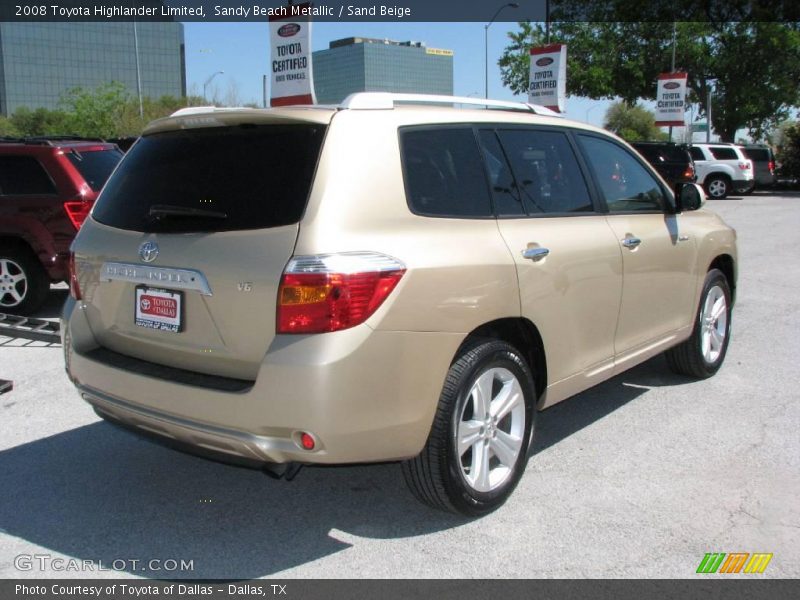 Sandy Beach Metallic / Sand Beige 2008 Toyota Highlander Limited