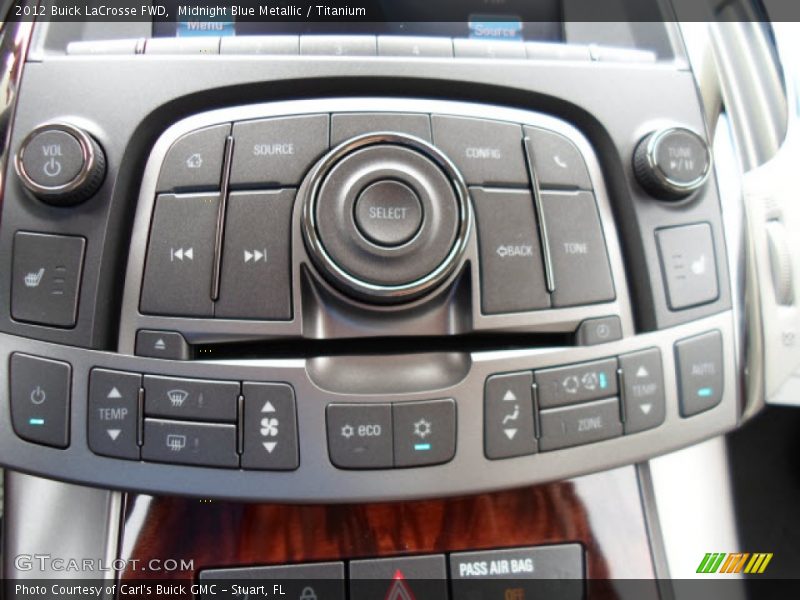 Midnight Blue Metallic / Titanium 2012 Buick LaCrosse FWD