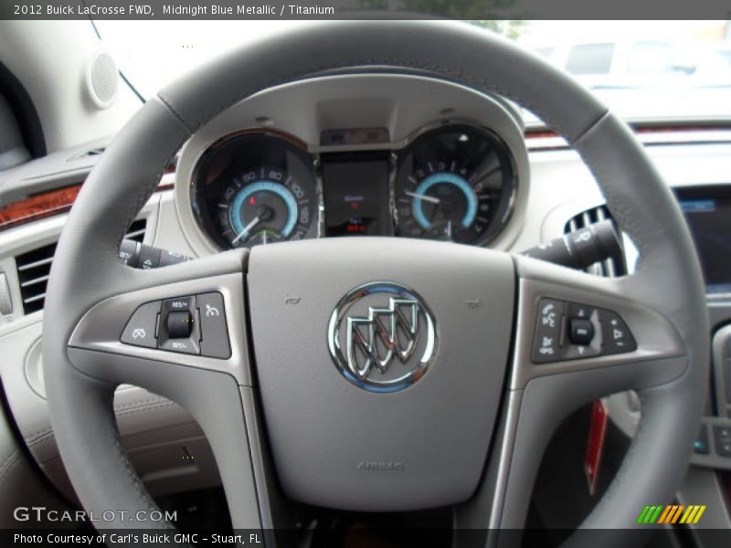 Midnight Blue Metallic / Titanium 2012 Buick LaCrosse FWD