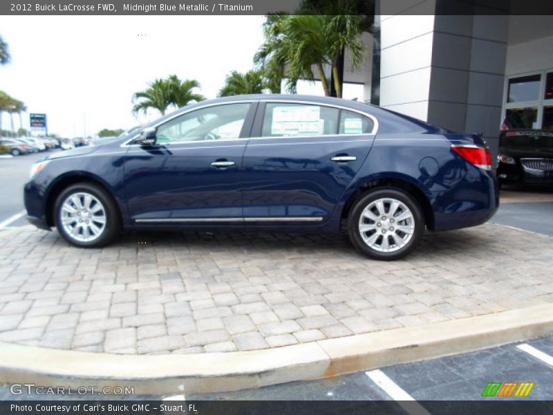 Midnight Blue Metallic / Titanium 2012 Buick LaCrosse FWD