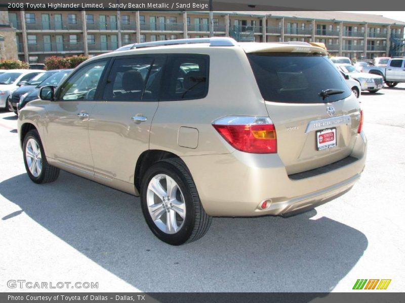 Sandy Beach Metallic / Sand Beige 2008 Toyota Highlander Limited