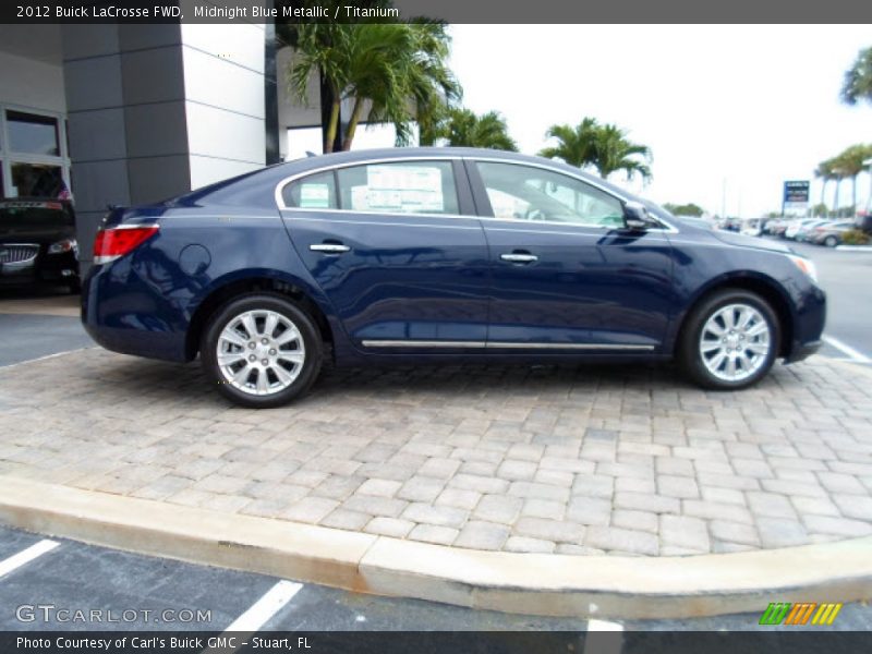 Midnight Blue Metallic / Titanium 2012 Buick LaCrosse FWD
