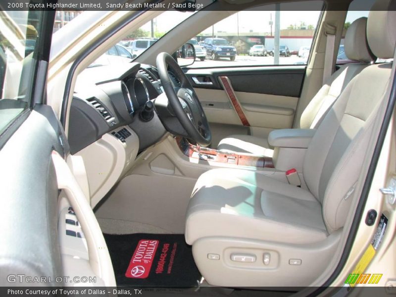 Sandy Beach Metallic / Sand Beige 2008 Toyota Highlander Limited