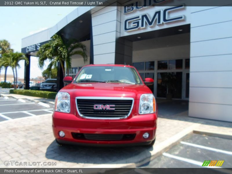 Crystal Red Tintcoat / Light Tan 2012 GMC Yukon XL SLT