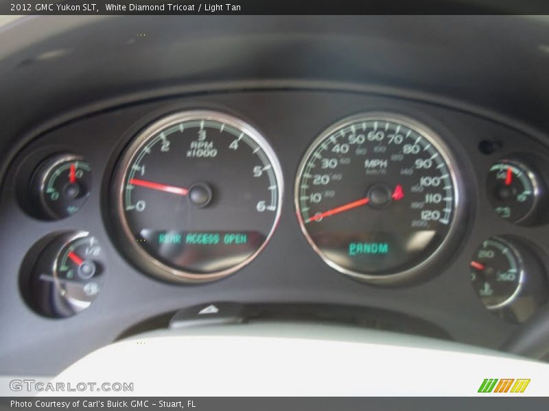 White Diamond Tricoat / Light Tan 2012 GMC Yukon SLT
