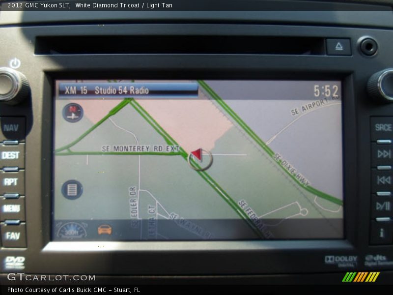 White Diamond Tricoat / Light Tan 2012 GMC Yukon SLT